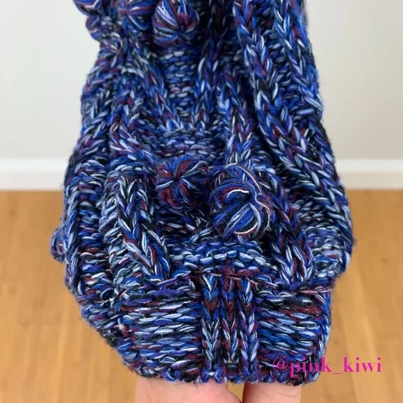 🆑 For Love and Lemons Knitz Indigo Mini Cable Dress - Picture 6 of 16